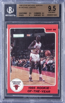 1986 Star #6 Michael Jordan "1985 Rookie-Of-The-Year" - BGS GEM MINT 9.5